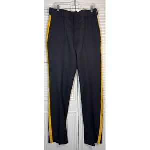 Flying Cross Unhemmed Freedom Fit Straight Leg Yellow Stripe Security Pants 36R